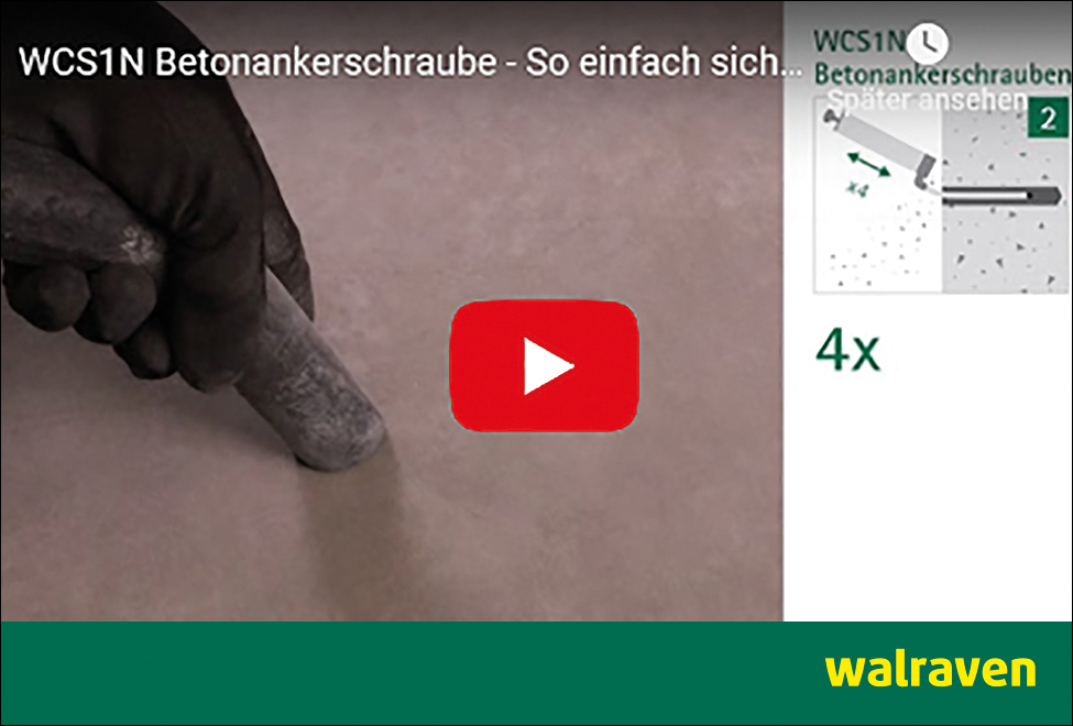 Ankerschrauben für Beton: Walraven WCS1N