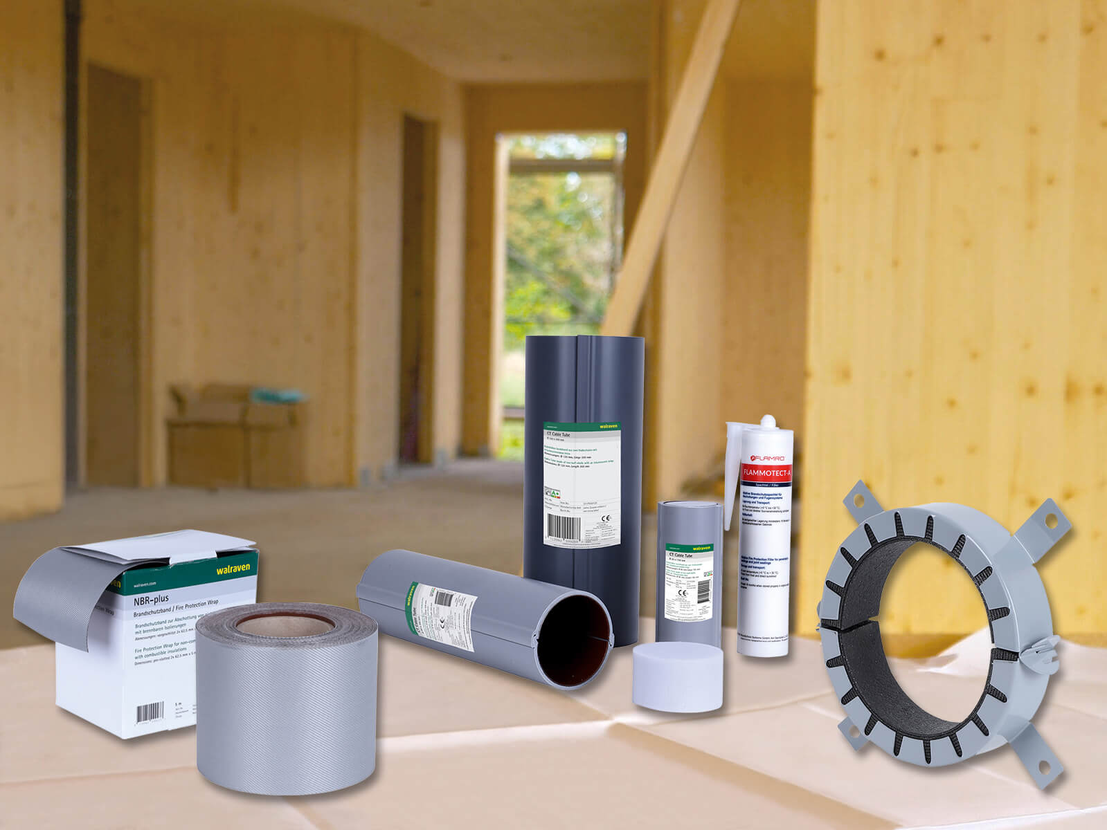 Brandschutz im Holzbau - Übersicht über die Walraven-Produkte