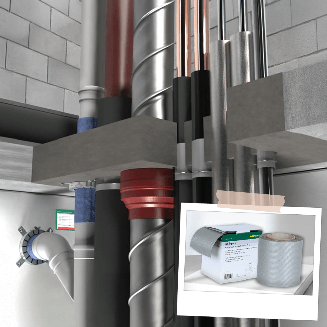 Nullabstand realisieren mit dem Walraven Pacifyre® NBR-plus Brandschutzband