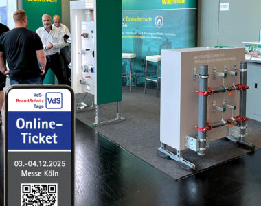Walraven Messestand auf den VDS Brandschutztagen 2025 in Köln mit der Möglichkeit, ein kostenloses Messeticket zu ergattern.