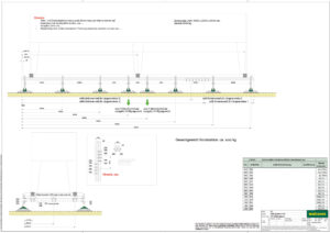 Technische Auslegung der Aufständerung einers Kältegeräts für das Bauvorhaben Bildungshaus Norderstedt.
