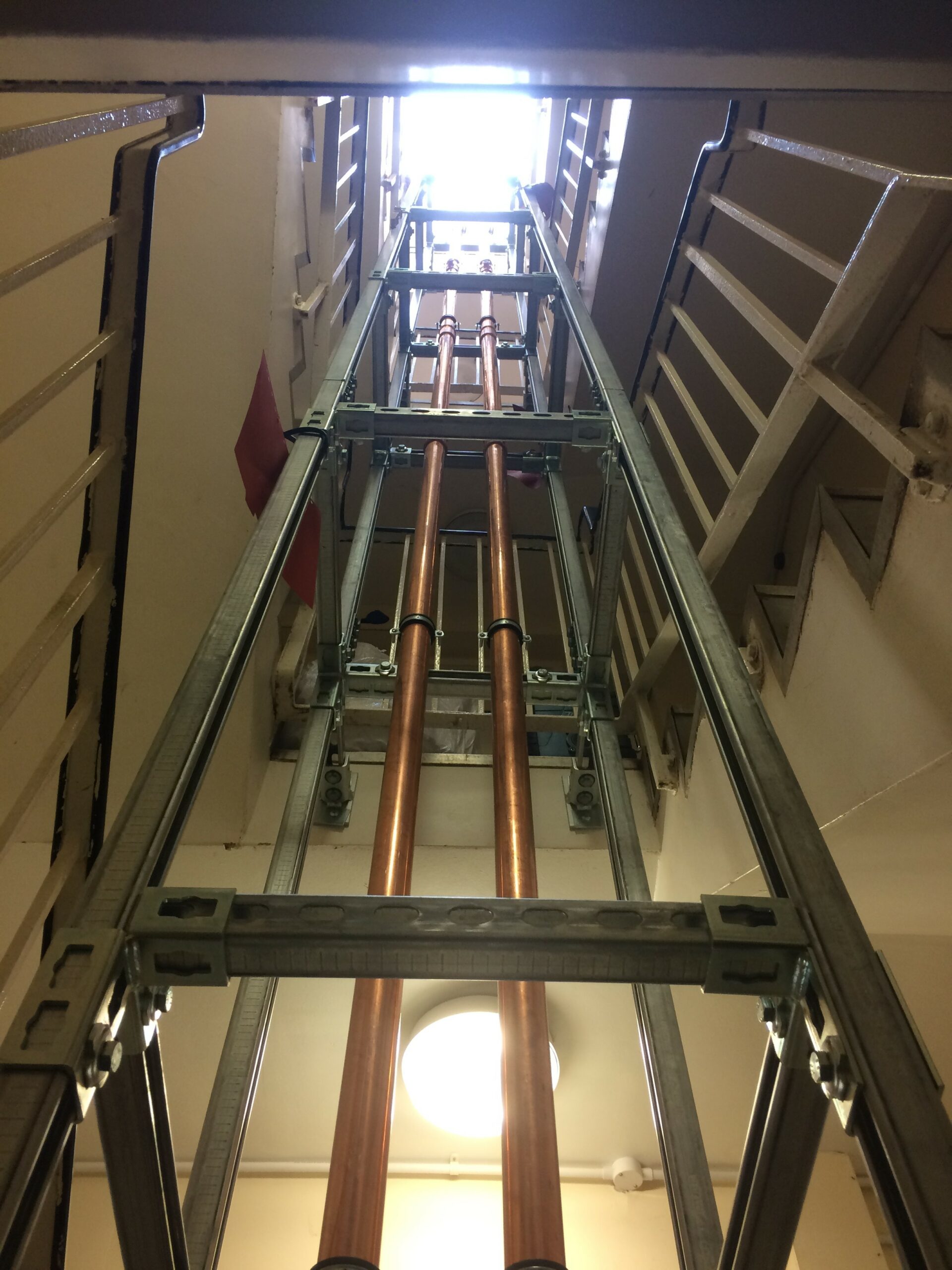 Walraven provide smart solution for stairwell pipe installation