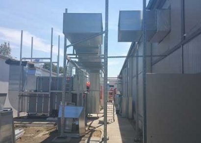 Installation of rooftop duct supports
