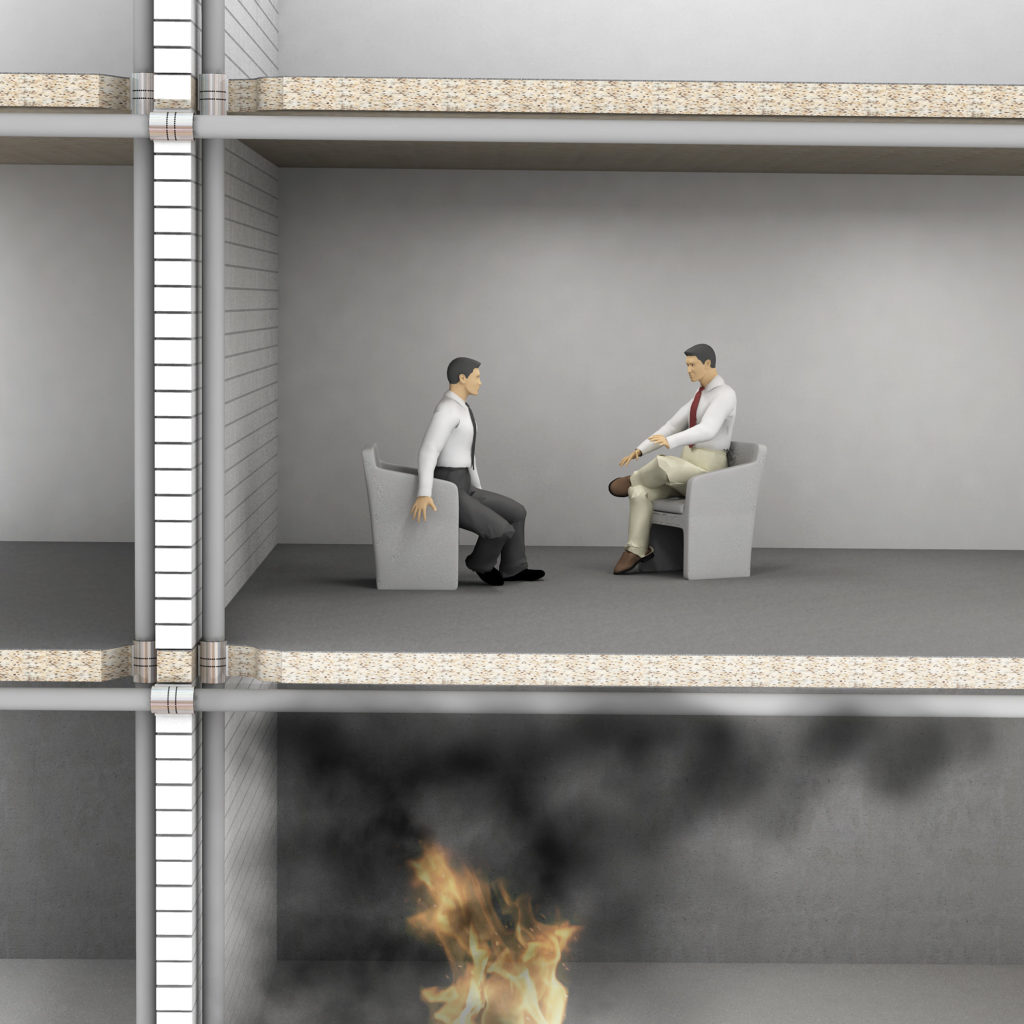 Fire stopping systems for M&E services