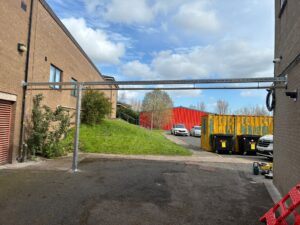 overground gas pipe installation