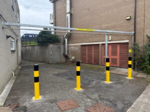 overground gas pipe installation