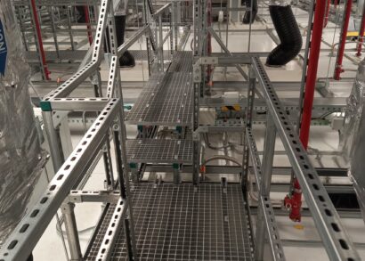 Maintenance walkway in the technical plant