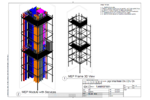 Vertical-riser-support-frame-with-access-platform
