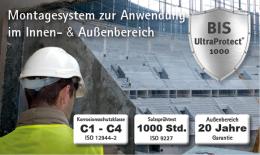 Ein Montagesystem für Installationen im Innen- und Außenbereich