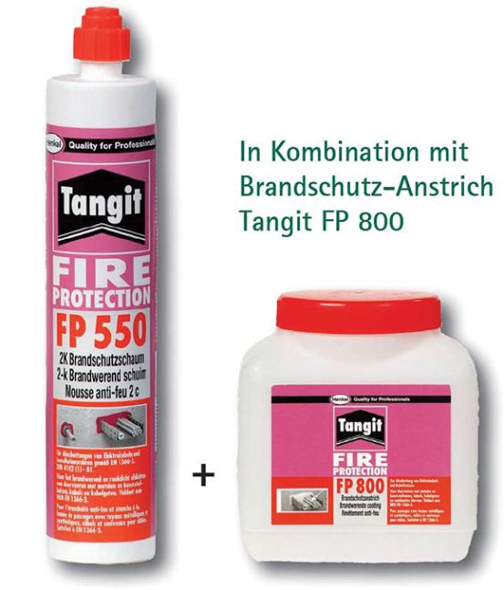 Tangit FP550 in Kombination mit Brandschutz-Anstrich Tangit FP800